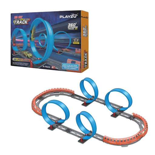 Playzu High Speed Pull Back Track Set - 4A-Vehicles-Playzu-Toycra