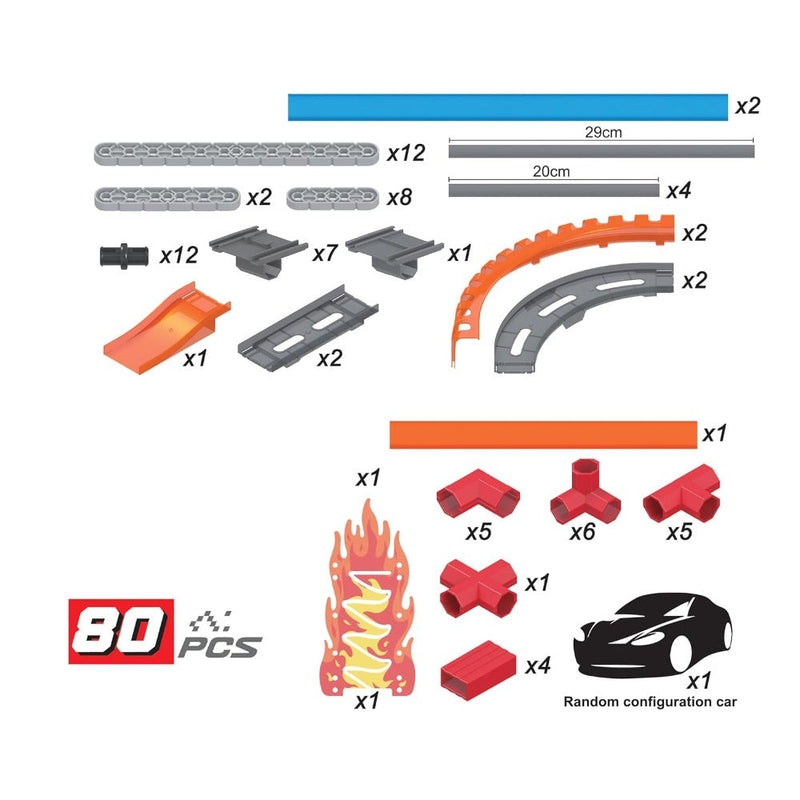 Playzu High Speed Pull Back Track Set - Rally