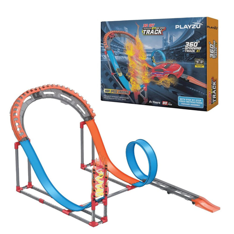 Playzu High Speed Pull Back Track Set - Rally