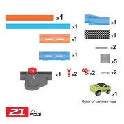 Playzu Shoot Off Launcher Single Twist Track Set - 21 Pcs