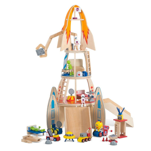 Plum Super Space Rocket Wooden Play Set-Learning & Education-Plum-Toycra