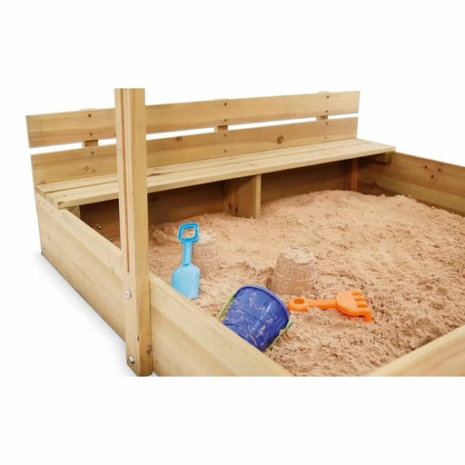 Plum Wooden Sandpit With Canopy - Natural-Outdoor Toys-Plum-Toycra
