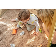 Plum Wooden Sandpit With Canopy - Natural