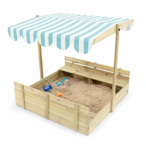 Plum Wooden Sandpit With Canopy - Natural-Outdoor Toys-Plum-Toycra