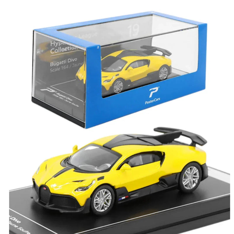 PosterCars 1:64 Bugatti Divo Diecast Model Cars
