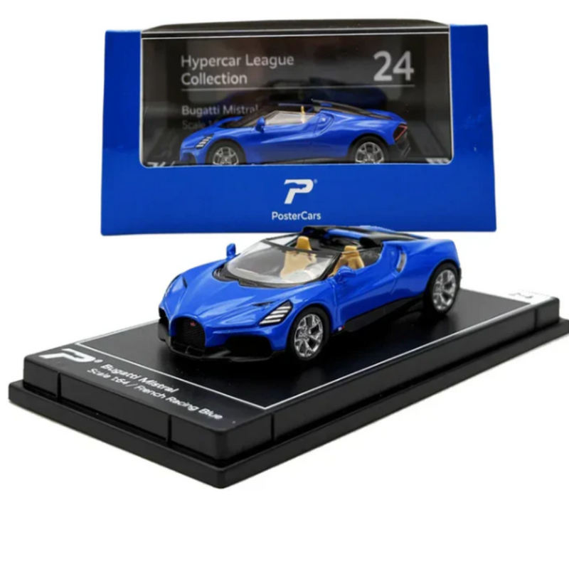 PosterCars 1:64 Bugatti Mistral Diecast Model Cars