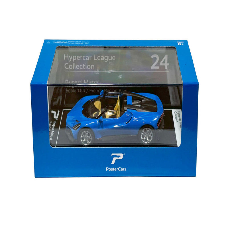 PosterCars 1:64 Bugatti Mistral Diecast Model Cars