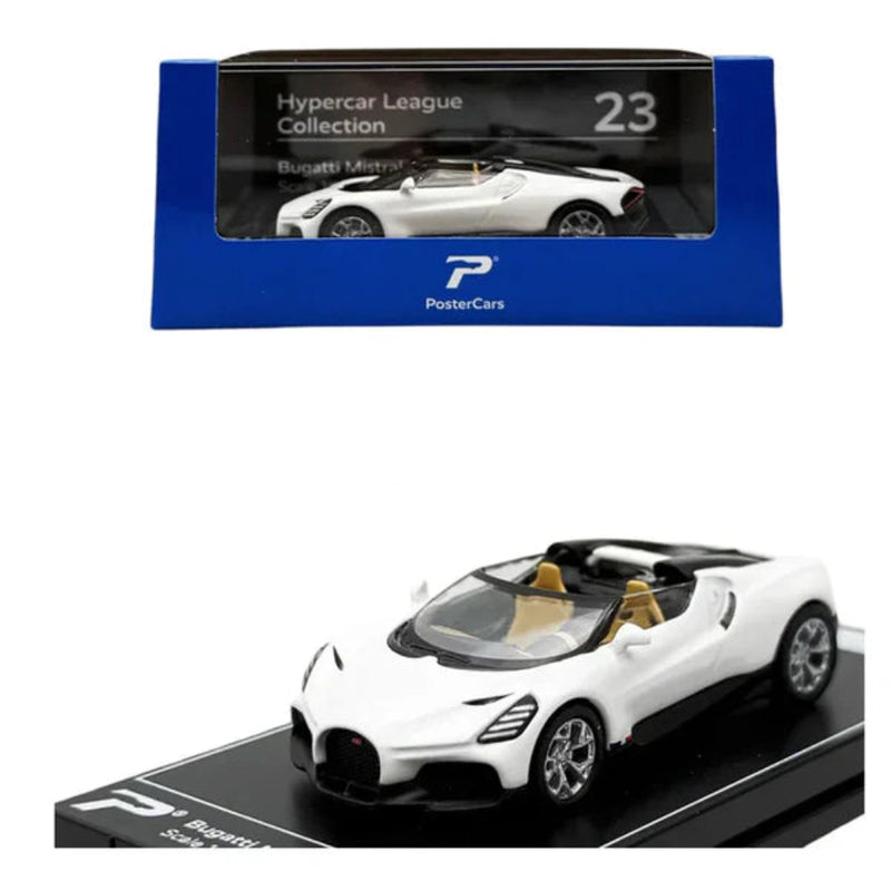 PosterCars 1:64 Bugatti Mistral Diecast Model Cars