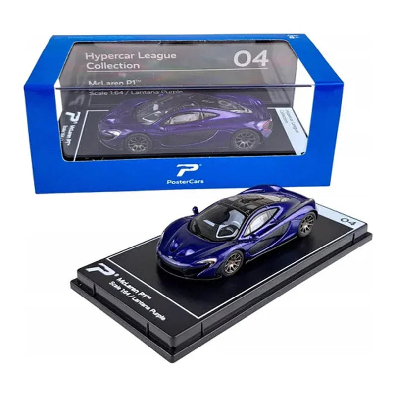 PosterCars McLaren P1 with Acrylic Box 1:64 Diecast Model Cars
