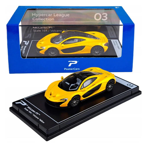 PosterCars McLaren P1 with Acrylic Box 1:64 Diecast Model Cars-Vehicles-PosterCars-Toycra