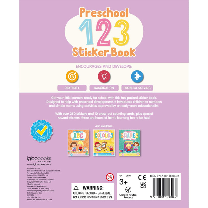 Preschool 123 Sticker Book-Activity Books-Pp-Toycra