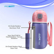Probott Cutie Vacuum Flask Stainless Steel Water Bottle For Kids - (320 Ml)