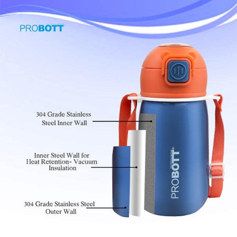 Probott Cutie Vacuum Flask Stainless Steel Water Bottle For Kids - (320 Ml)