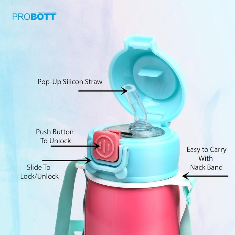 Probott Cutie Vacuum Flask Stainless Steel Water Bottle For Kids - (320 Ml)