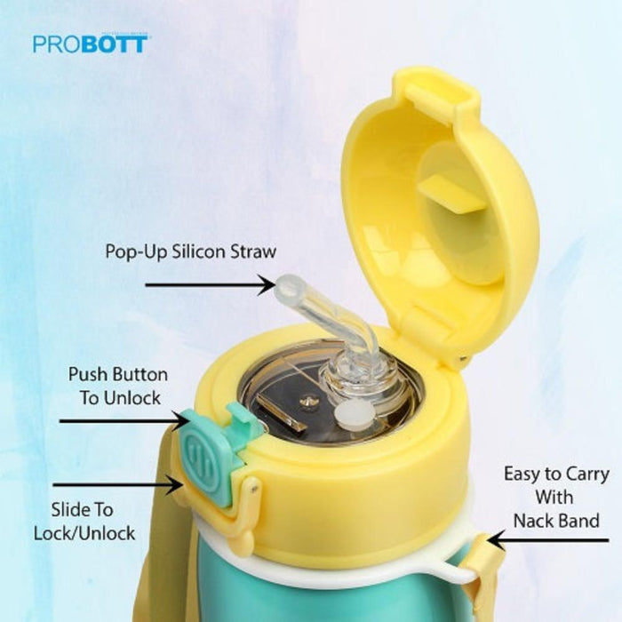 Probott Cutie Vacuum Flask Stainless Steel Water Bottle For Kids - (320 Ml)-LunchBox & Water Bottles-Probott-Toycra