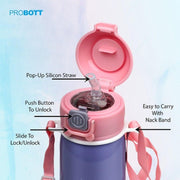 Probott Cutie Vacuum Flask Stainless Steel Water Bottle For Kids - (320 Ml)