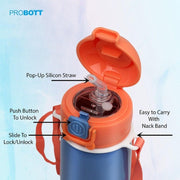 Probott Cutie Vacuum Flask Stainless Steel Water Bottle For Kids - (320 Ml)