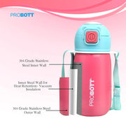 Probott Cutie Vacuum Flask Stainless Steel Water Bottle For Kids - (320 Ml)