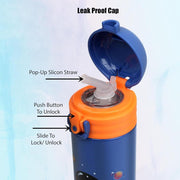 Probott Dazzle Double Walled Vacuum Flask Bottle For Kids - (400Ml)