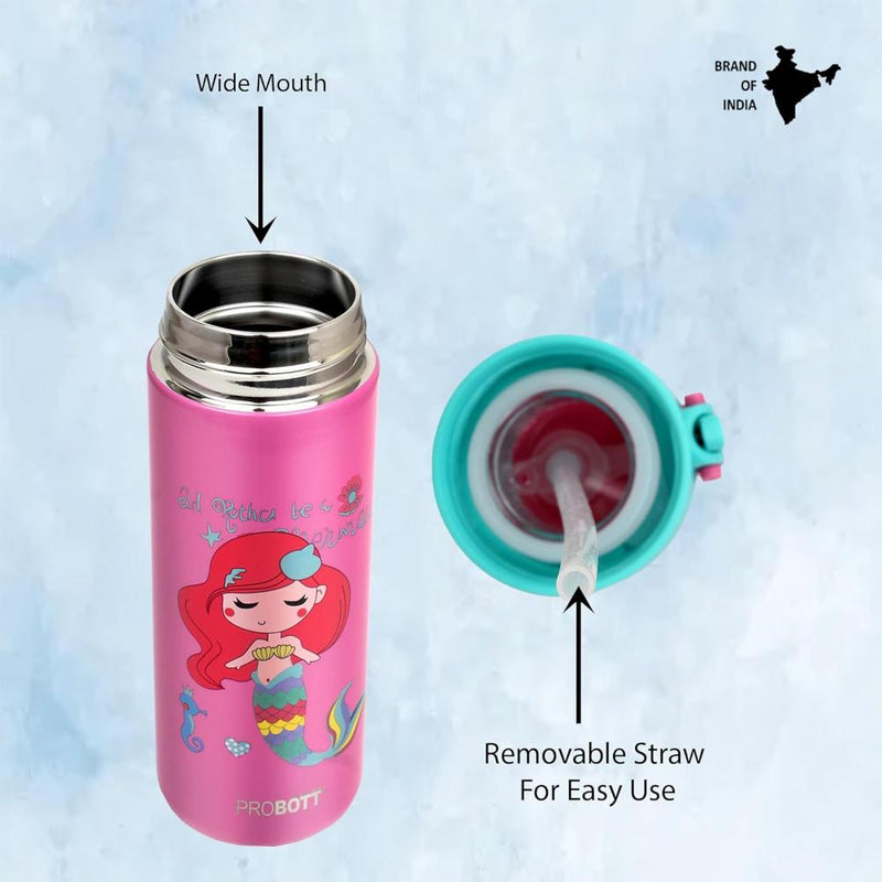 Probott Dazzle Double Walled Vacuum Flask Bottle For Kids - (400Ml)