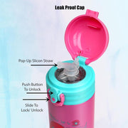 Probott Dazzle Double Walled Vacuum Flask Bottle For Kids - (400Ml)