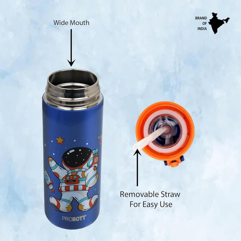 Probott Dazzle Double Walled Vacuum Flask Bottle For Kids - (400Ml)
