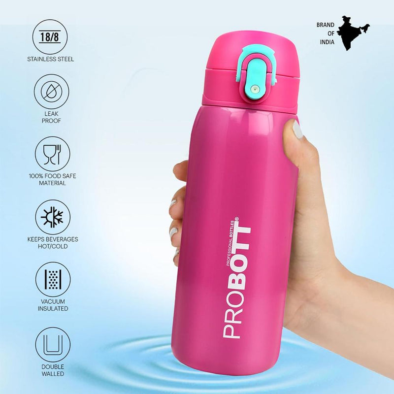 Probott Little Vacuum Flask Stainless Steel Water Bottle For Kids - (390Ml)
