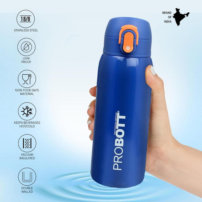 Probott Little Vacuum Flask Stainless Steel Water Bottle For Kids - (390Ml)-LunchBox & Water Bottles-Probott-Toycra