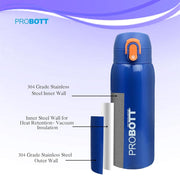 Probott Little Vacuum Flask Stainless Steel Water Bottle For Kids - (390Ml)