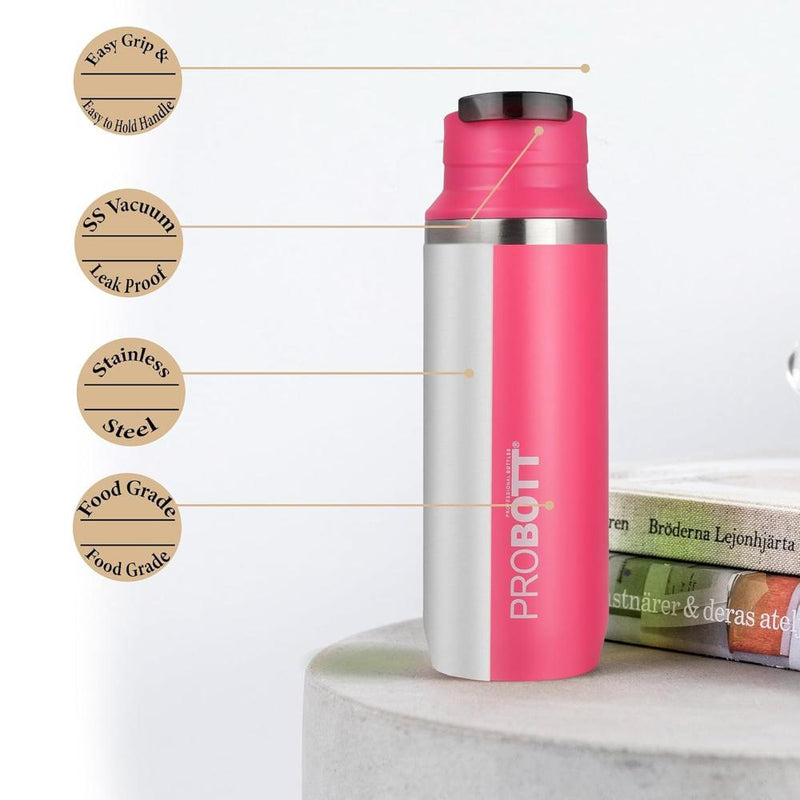 Probott Ninja Vacuum Flask Stainless Steel Water Bottles - (500 Ml)