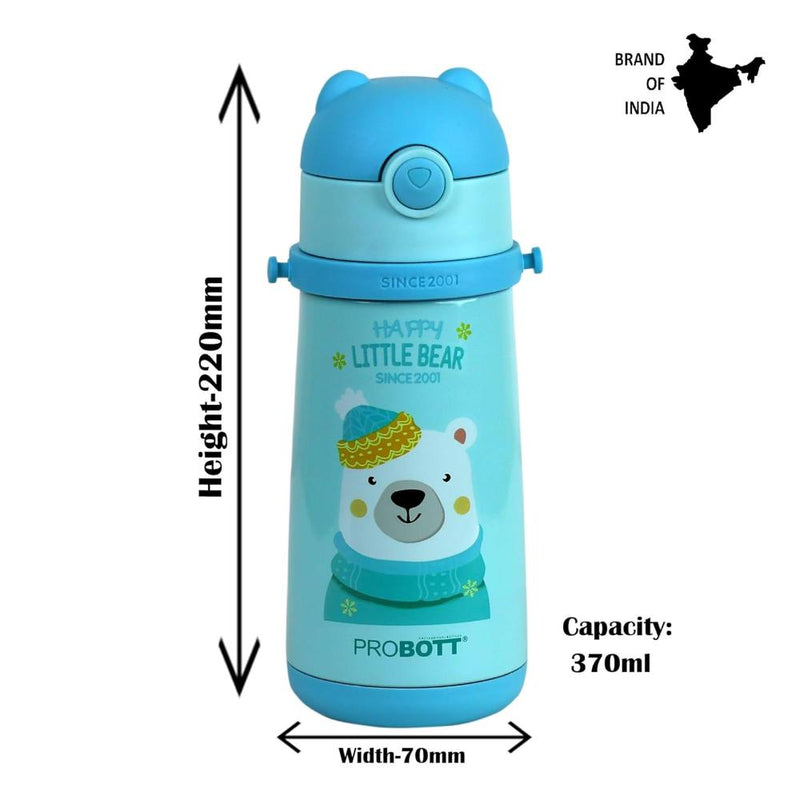 Probott School Champ Sipper Bottle for Kid With Straw & Strap - (370Ml)