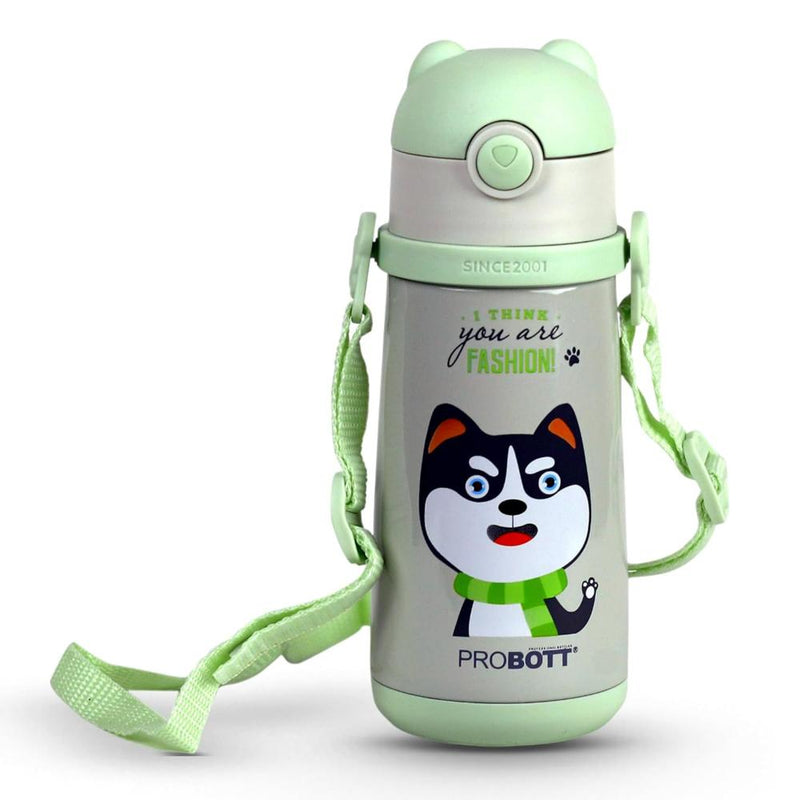 Probott School Champ Sipper Bottle for Kid With Straw & Strap - (370Ml)