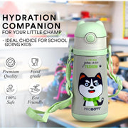 Probott School Champ Sipper Bottle for Kid With Straw & Strap - (370Ml)