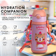 Probott School Champ Sipper Bottle for Kid With Straw & Strap - (370Ml)