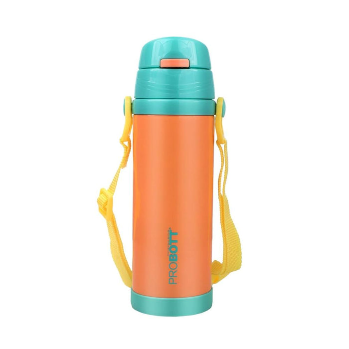 Probott Tom Vacuum Flask Sipper Bottle With Straw & Strap - (500 Ml)-LunchBox & Water Bottles-Probott-Toycra