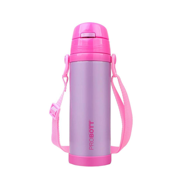 Probott Tom Vacuum Flask Sipper Bottle With Straw & Strap - (500 Ml)-LunchBox & Water Bottles-Probott-Toycra