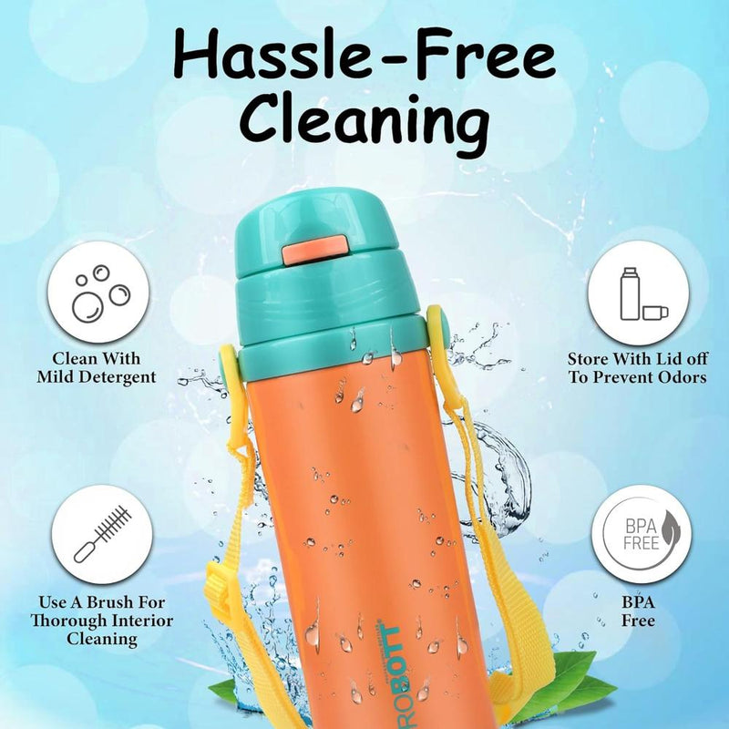 Probott Tom Vacuum Flask Sipper Bottle With Straw & Strap - (500 Ml)