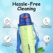 Probott Tom Vacuum Flask Sipper Bottle With Straw & Strap - (500 Ml)