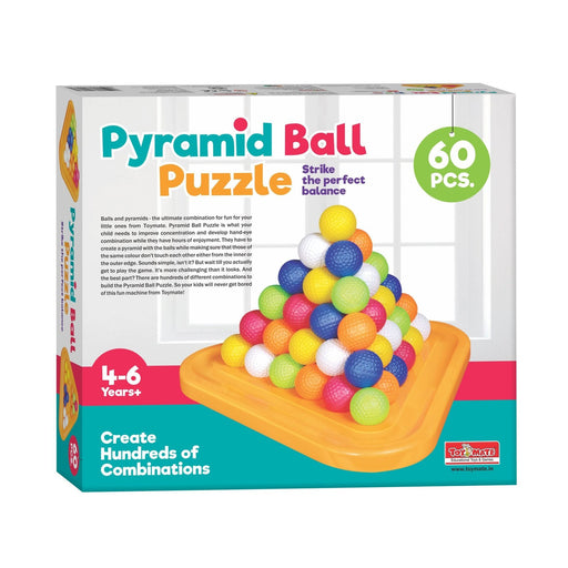 Pyramid Ball Puzzle – 60 PCS Brain-Boosting Game for Kids (Ages 4-6)-simple-Toymate-Toycra