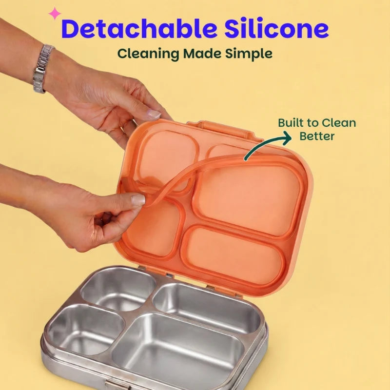 Basil Bento Quad 4 Section Lunch Box -830ML