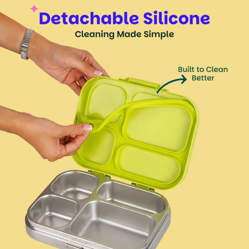 Basil Bento Quad 4 Section Lunch Box -830ML