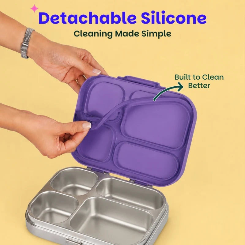 Basil Bento Quad 4 Section Lunch Box -830ML