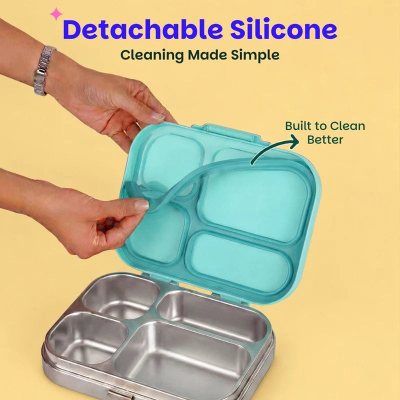Basil Bento Quad 4 Section Lunch Box -830ML