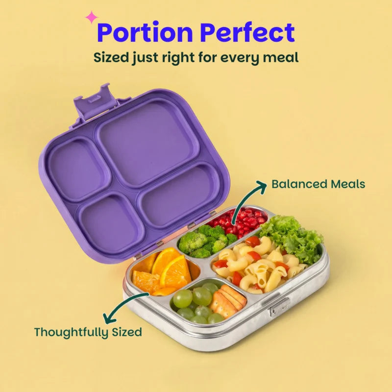 Basil Bento Quad 4 Section Lunch Box -830ML