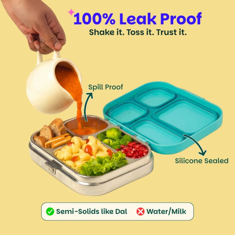 Basil Bento Quad 4 Section Lunch Box -830ML