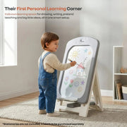 R For Rabbit Little Genius Doodle Kids Whiteboard for Drawing & Learning -Grey White
