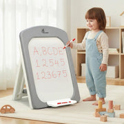 R For Rabbit Little Genius Doodle Kids Whiteboard for Drawing & Learning -Grey White