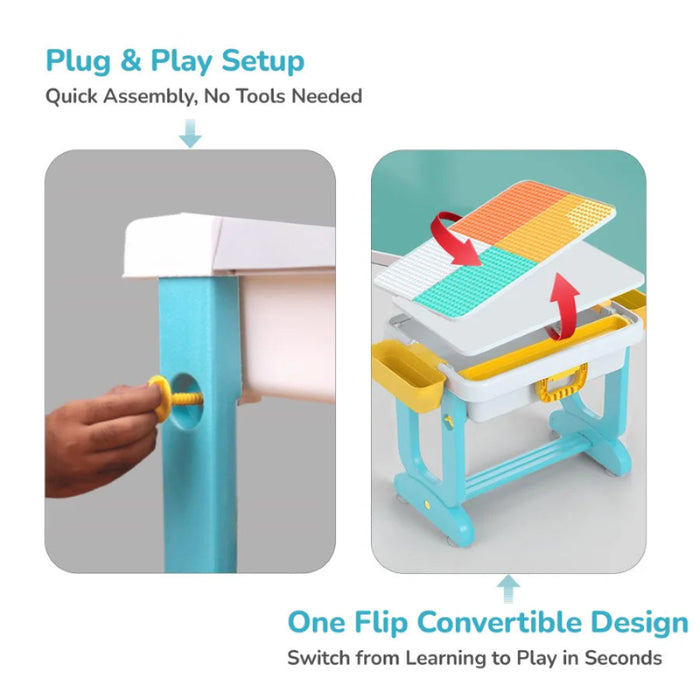 R For Rabbit - Little Genius Learner - Blue Multi-Furniture-R for Rabbit-Toycra