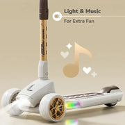 R For Rabbit Road Runner Blaze Scooter For Kids - Cream Gold