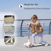 R For Rabbit Road Runner Blaze Scooter For Kids - Cream Gold